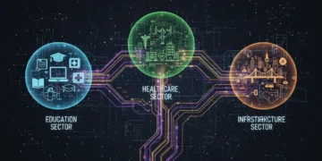 Digital representation of 2026 Census data influencing public policy sectors.