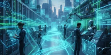 Edge AI technology transforming U.S. businesses for efficiency gains.