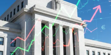 U.S. Federal Reserve's January 2026 Interest Rate Decision: What it Means for Your Savings and Loans Federal Reserve building with economic data overlay, symbolizing interest rate decisions and their financial impact.