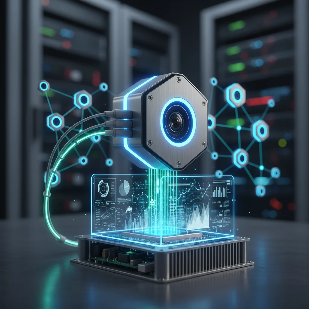 Smart sensor collecting and processing data at the edge.