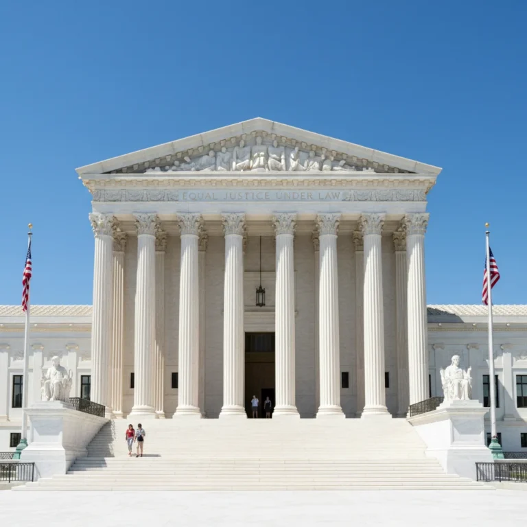 United States Supreme Court building, symbolizing justice and legal authority.
