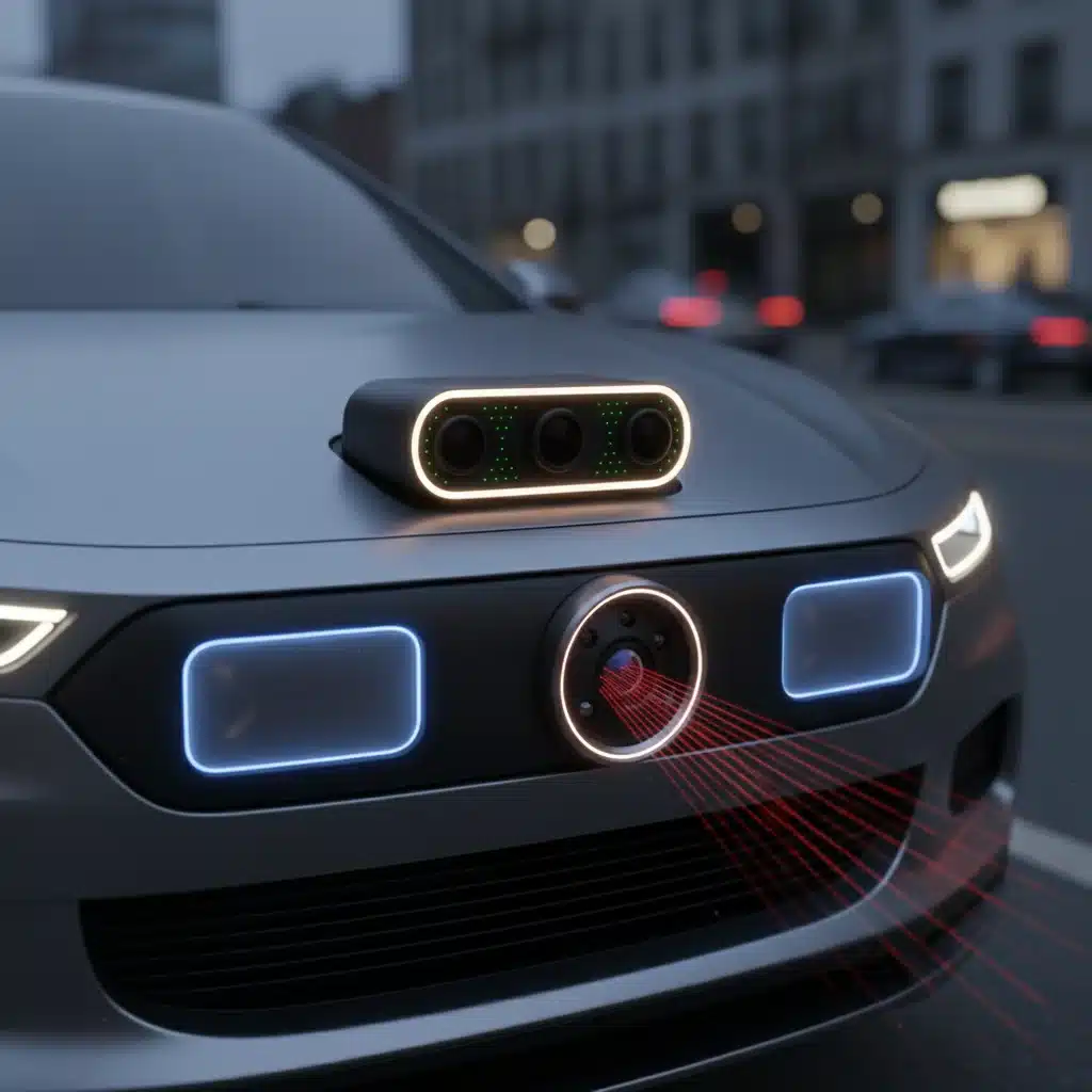 Advanced sensor technology on an autonomous vehicle, depicting the complex systems involved in self-driving.