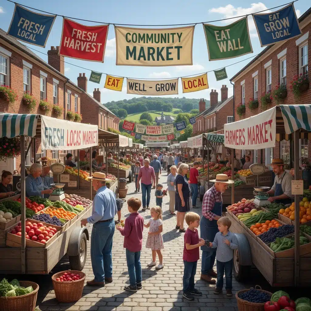 Mobile farmers' market serving a rural community with fresh produce.