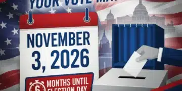 2026 Midterm Elections: Key Races, Policy Implications & 6-Month Countdown 2026 Midterm Elections countdown graphic with American flag and voting symbols