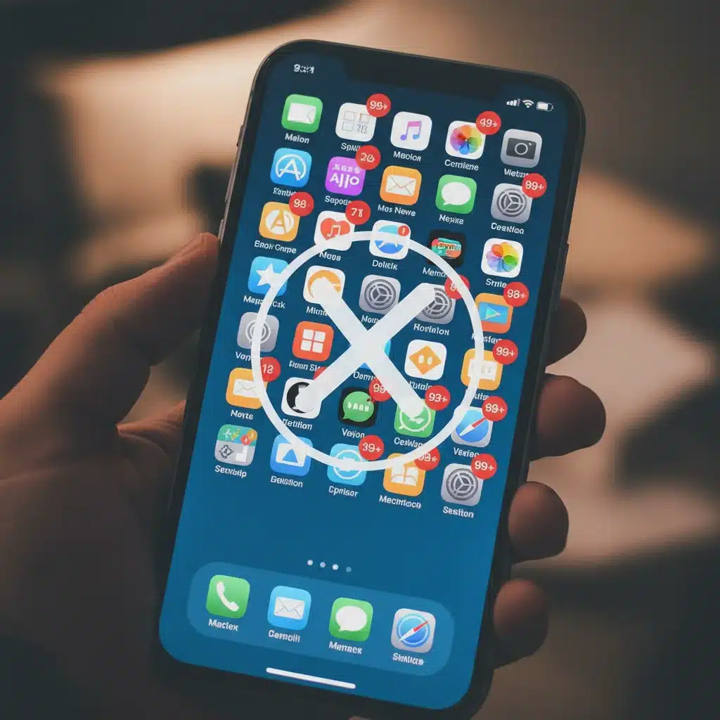 Smartphone screen with many notification badges, symbolizing the need for notification reduction.